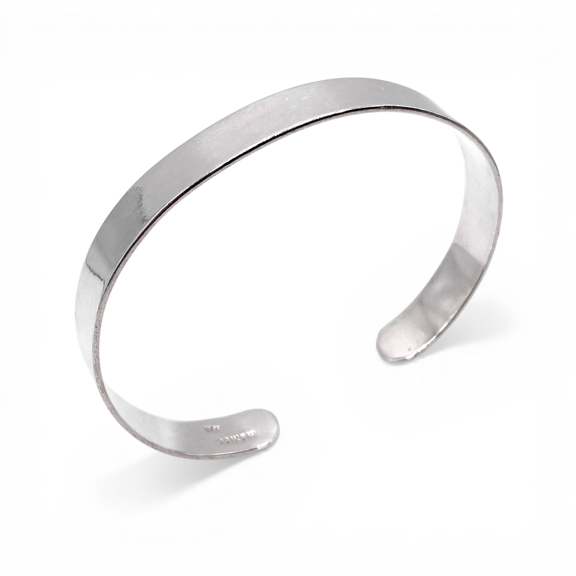 jonc simple lisse argent homme