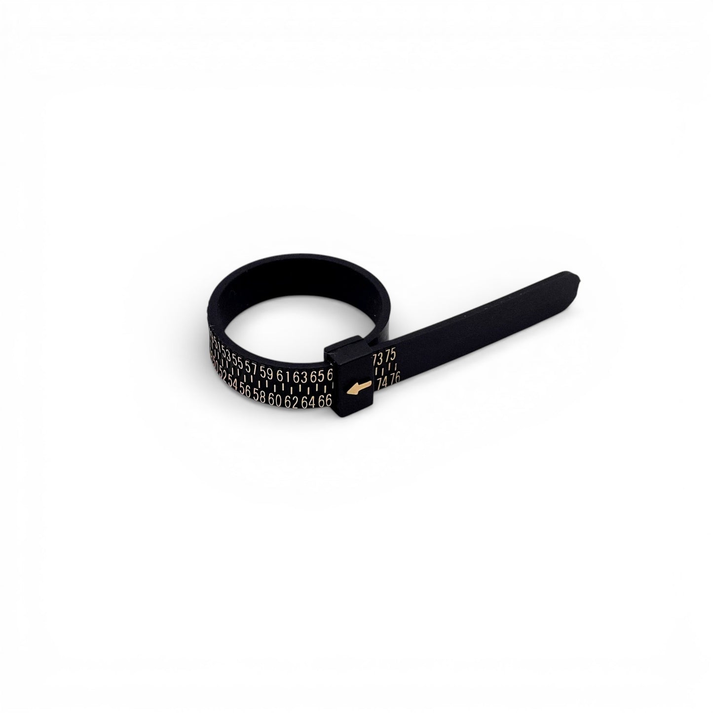 "Baguier Altiplano - Outil de mesure noir, ajustable, pour déterminer avec précision la taille de vos bagues avant l'achat de bijoux en argent sur notre boutique en ligne Altiplano."