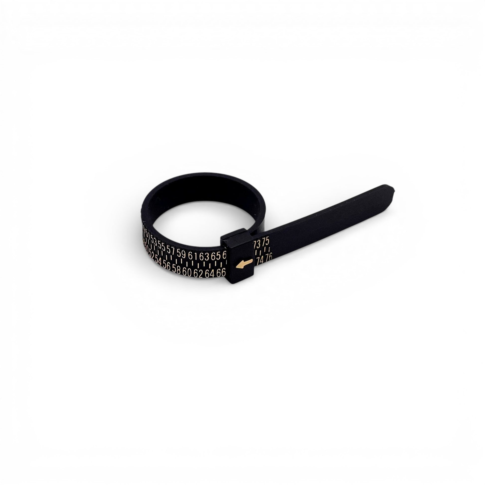 "Baguier Altiplano - Outil de mesure noir, ajustable, pour déterminer avec précision la taille de vos bagues avant l'achat de bijoux en argent sur notre boutique en ligne Altiplano."