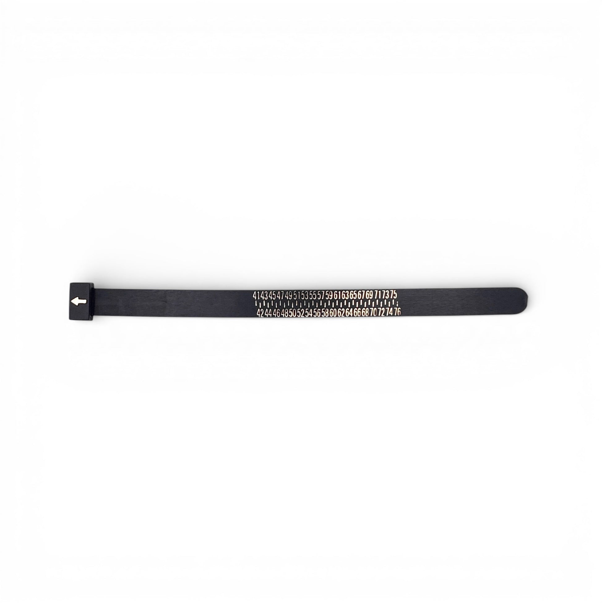 "Baguier Altiplano - Mesurez facilement votre taille de doigt pour vos bijoux en argent. Outil en plastique noir gradué avec précision pour un ajustement parfait."